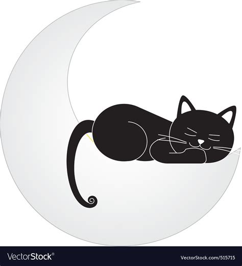 Cat On The Moon Royalty Free Vector Image Vectorstock