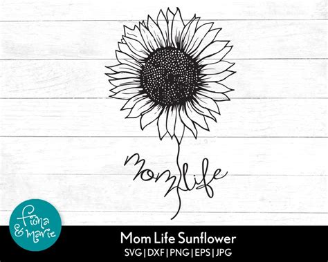 Mom Life Sunflower Mom Life Svg Sunflower Svg Svg Dxf | Etsy