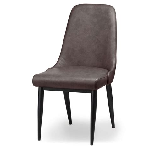 Lookiing for chairs that will complete the design of you dining room? Sturdy Grey Leather Effect Dining Chair - Interior Flair