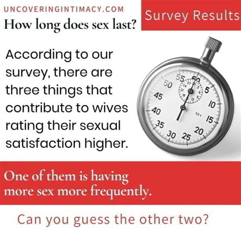 How Long Does Sex Last Survey Results Uncovering Intimacy