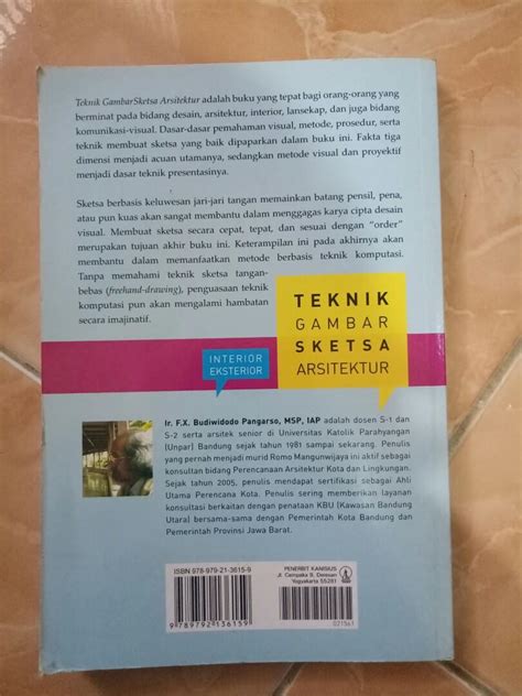 Buku Teknik Gambar Sketsa Arsitektur Interior Dan Eksterior Oleh Fx