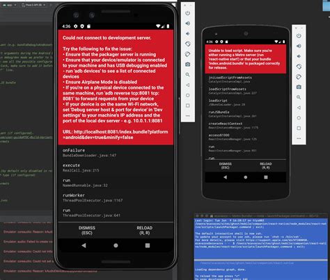 React Native Android Emulator Device Stack Overflow
