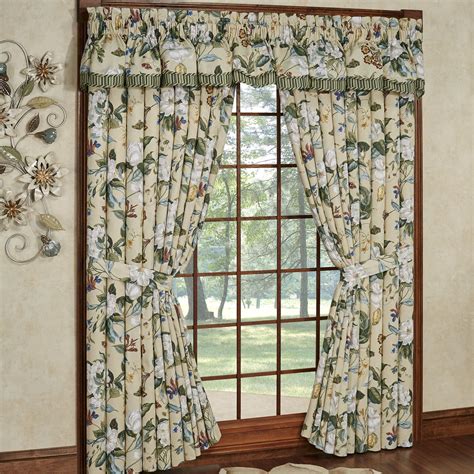 Treatments for covering the window include: Garden Images III Floral Window Treatments