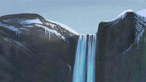 Download Wallpaper 2048x1152 Waterfall Stream Rocks Canvas Art