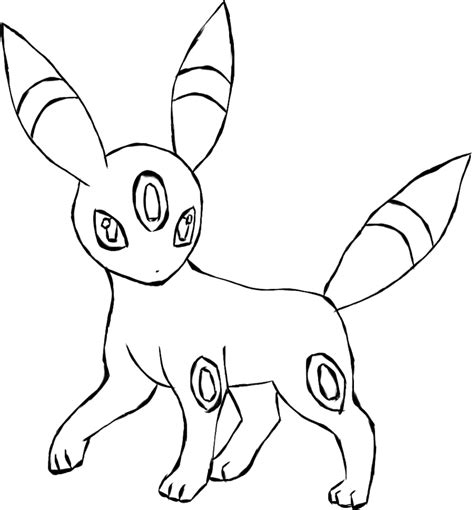 Pokemon Coloring Pages Umbreon At Free Printable