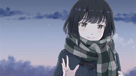Desktop Wallpaper Cute Original Anime Girl Winter