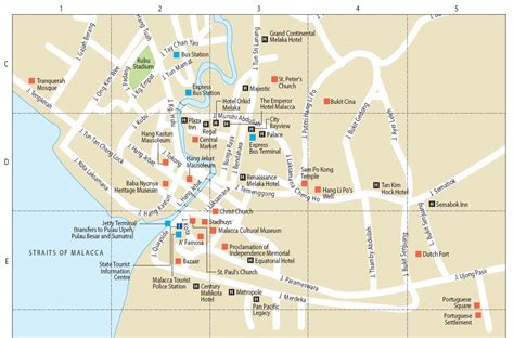 Melaka Malaysia Tourist Map Melaka • Mappery