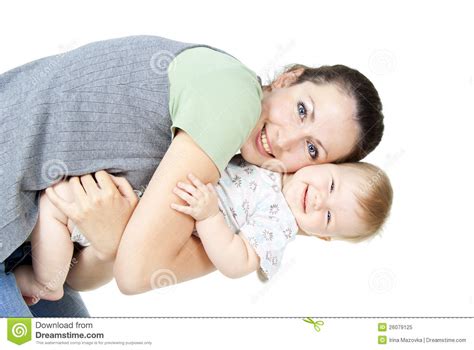 Beautiful Happy Mother With A Child Stock Image Image Of Attire