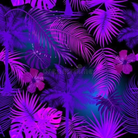 Neon Palm Leaves Stock Illustrations 6038 Neon Palm Leaves Stock