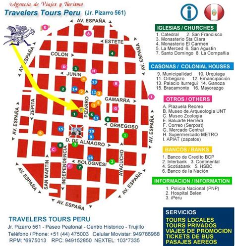 Travelers Tours Trujillo Mapa De Trujillo