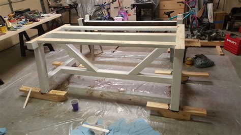 4x4 Truss Beam Table And Bench Ana White