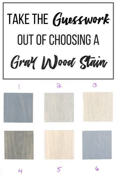 6 Grey Wood Stain Colors On 5 Different Wood Species