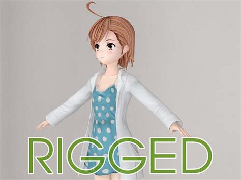 t pose rigged model of last order anime girl 3d model 3d model meshplorer