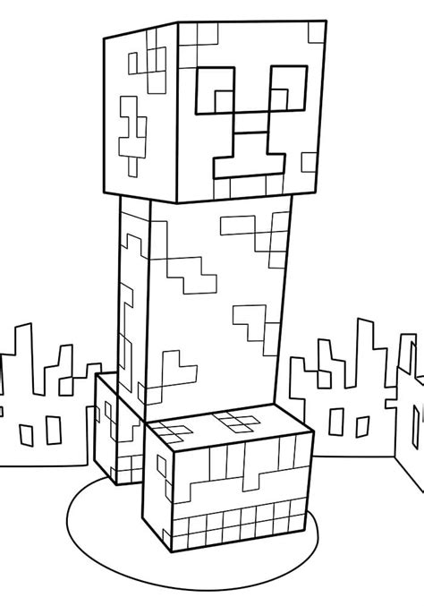 Dibujos De Creeper Di Minecraft Para Colorear Minnie Mouse Coloring Pages Shark Coloring Pages