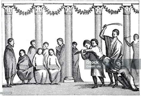 Ancient Rome School And Punishment Stock Illustration Download Image
