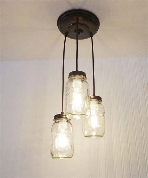 Mason Jar Chandelier Pendant Light For Farmhouse Kitchen Lighting The