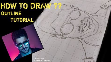 ️ Dj Alok Step By Step Outline Tutorial Drawing Free Fire 🔥🔥 By