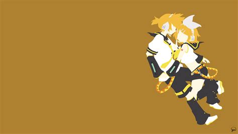 Kagamine Twins Vocaloid Minimalista Wallpaper Por Greenmapple17