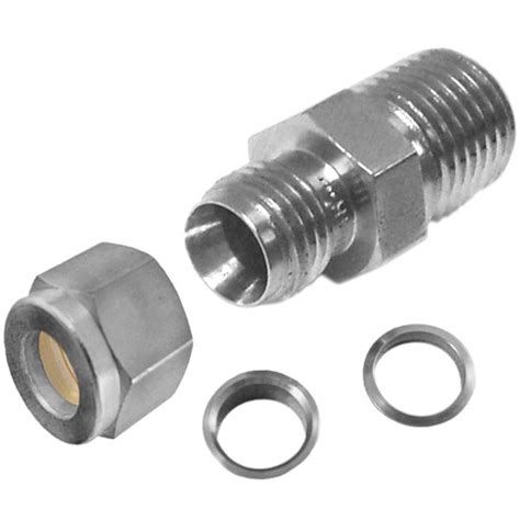 Ideal Spectroscopy Swagelok Tube Fitting ¼ Mnpt To ¼ Tubing Male Connector Stainless Steel