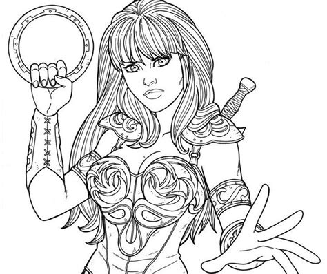 Warrior Princess Coloring Pages Coloring And Drawing