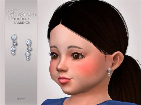 Bellatrix Toddler Earrings By Suzue From Tsr • Sims 4 Downloads