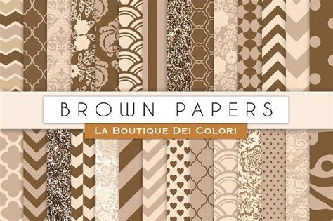 Brown Paper Digital Papers Digital Paper Pattern Paper Scrapbook Paper