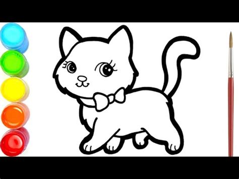 Gambar Untuk Mewarnai Hewan Kucing / Mewarnai Gambar Kucing Bertopi