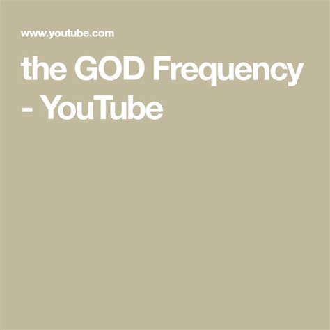 The God Frequency Youtube Holy Spirit Come Deep Calls To Deep