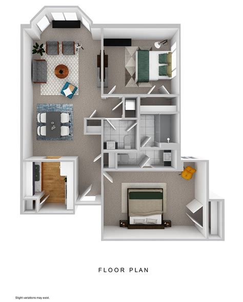 Floorplan Feature Two Bedroom Apartment Springmoor Retirement Community