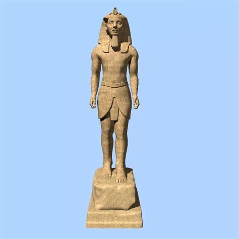 pharaoh sculpture 3d model 40 3ds blend obj unknown free3d