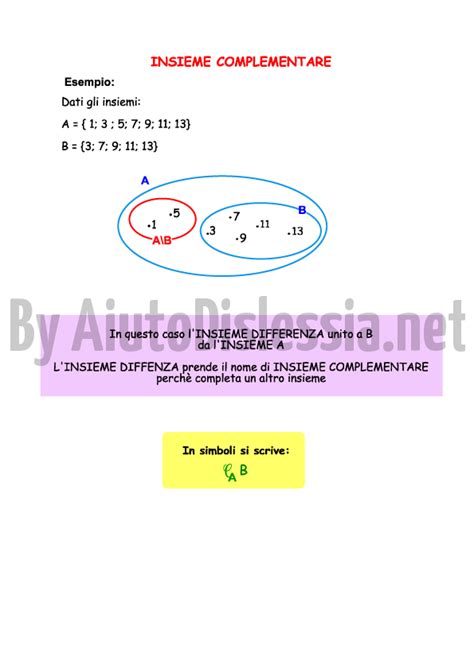 File pdf di 9 pagine con vari ottimi esercizi di matematica livello prima media: Gli Insiemi 1ª media | AiutoDislessia.net | Scuola media ...