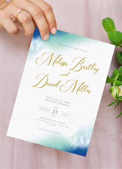 Beach Wedding Invitation Templates