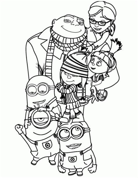 The minions have already starred in four movies: Despicable Me 3 Dru and Gru and Family Coloring Pages ...