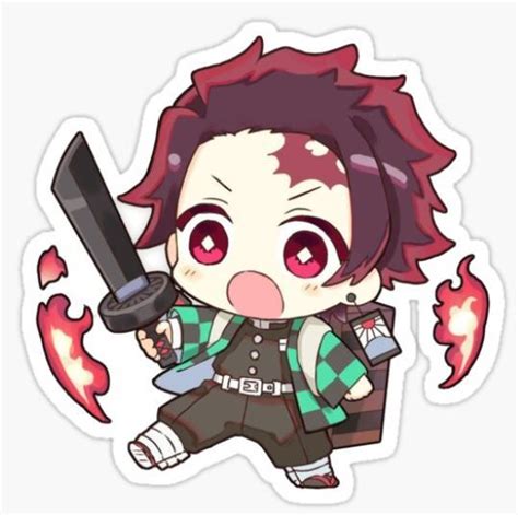 Tanjiro Sticker By Cedrek In 2021 Anime Stickers Cute Stickers