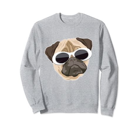 Clout Goggles Pug Funny Pug Dog Clout Edm Sweatshirt Ln Lntee