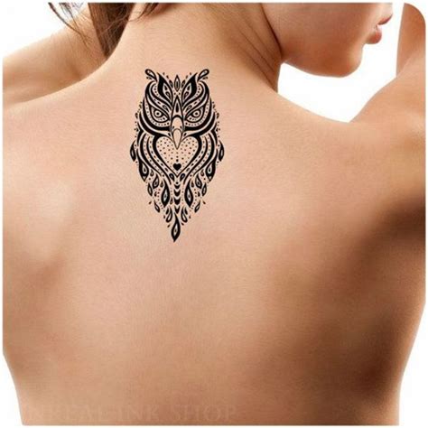 Women Tattoo Owl Tattoo On Back