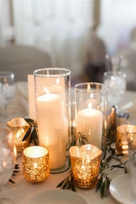 Simple And Chic Candle Centerpieces