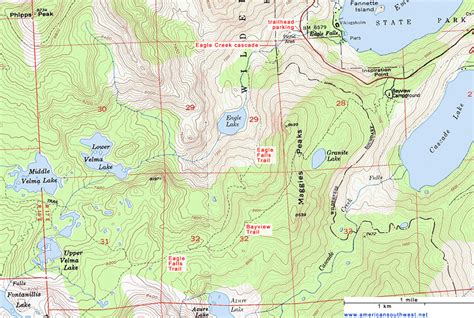 Eagle Cap Wilderness Topographic Map Map