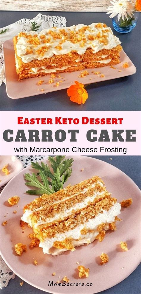 Keto easter creme eggs really do exist! Keto Carrot Cake with Marcarpone Cheese Frosting - Best Easter Dessert #easter | Easter desserts ...