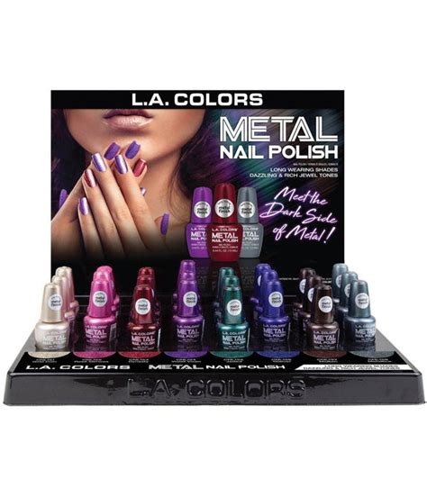 La Colors Dark Metal Nail Polish Set Clac439 24pc