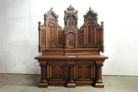 114 Carved Oak Gothic Church Altar Oct 15 2011 From Europe To You