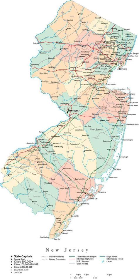 Nj County Map With Cities Map Of Zip Codes