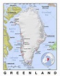 Detailed political map of Greenland with relief | Greenland | North ...