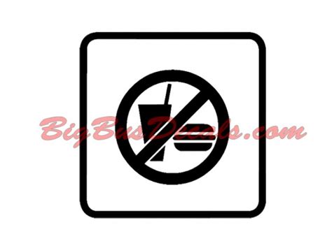 Buy No Food No Drinks Allowed On Board Decal Sticker