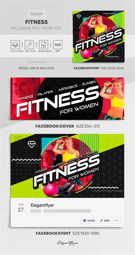 Black Creative Fitness Facebook Premium Social Media Template Psd By