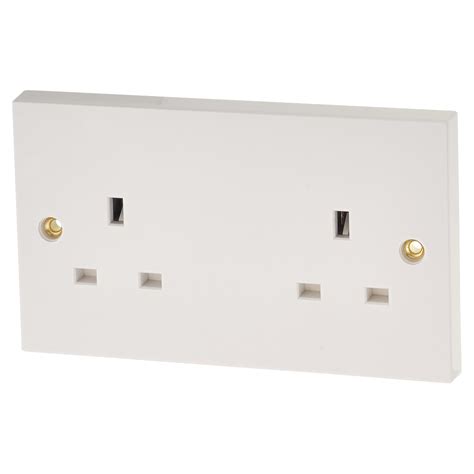 Bg 13a 2 Gang Unswitched Socket White Electricaldirect