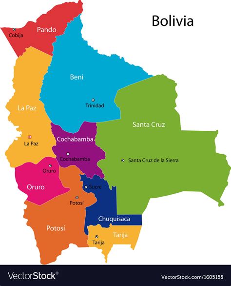 Clip Art De Vectores De Mapa Bolivia Politico Politico Mapa De Images