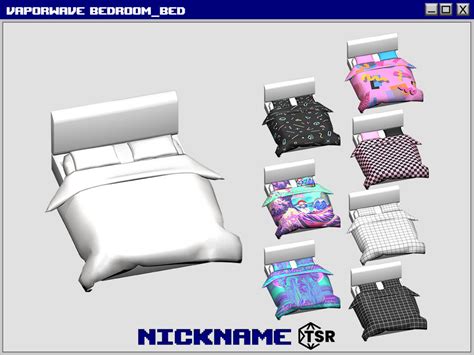 The Sims Resource Vaporwave Bedroom Bed