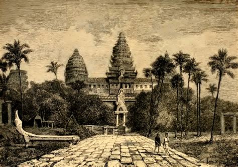 Angkor Wat Il Tempio Della Città Che Si Erge Dalla Foresta Pluviale
