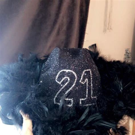 Black Sparkly 21st Birthday Cowboy Hat With Rhinestones Etsy